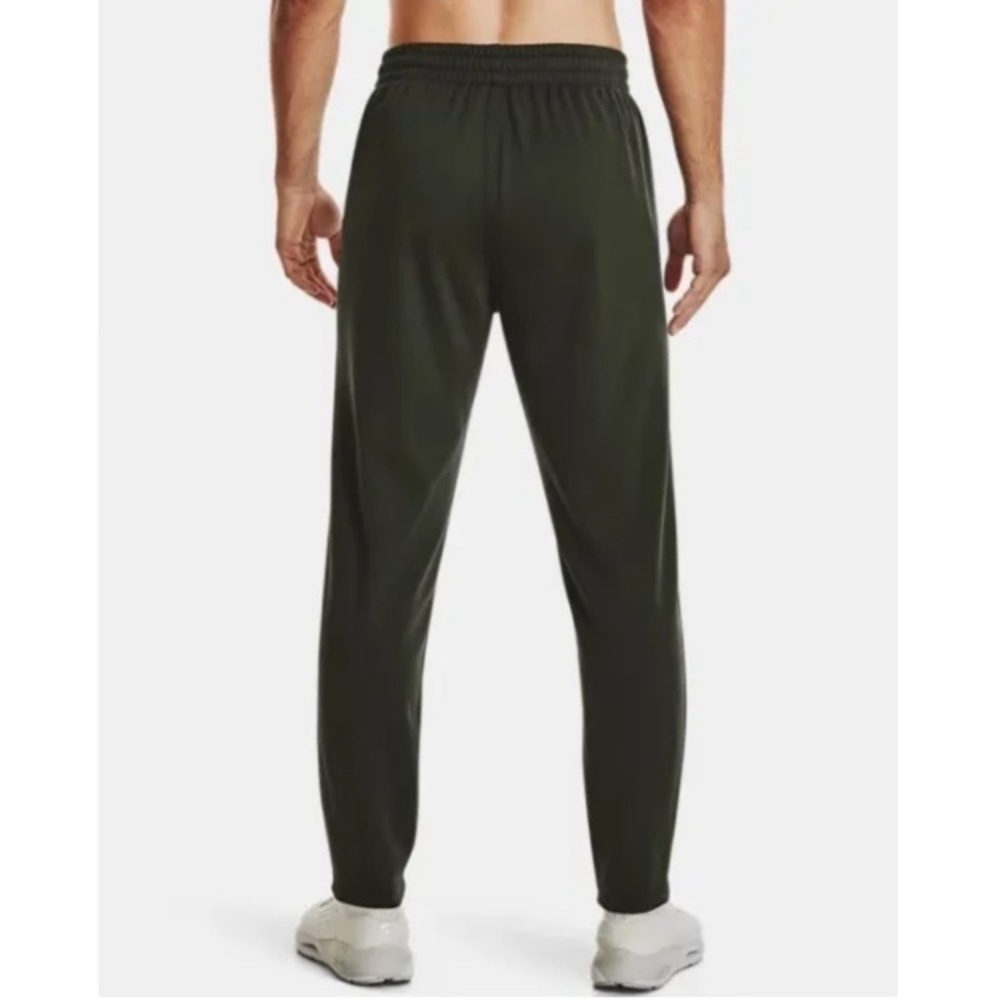 UNDER ARMOUR • Men's Warm Fleece Pants Baroque Green/Black - Picture 6 of 7